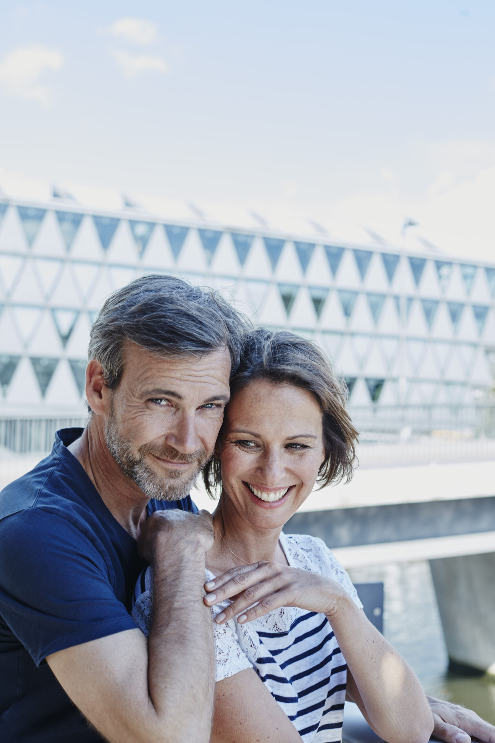 Portrait of happy mature couple outdoors
